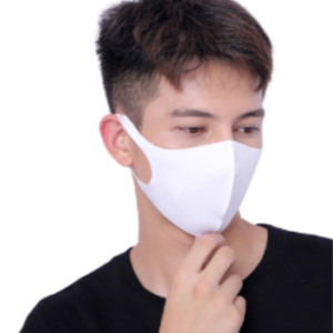 WHITE CLOTH TYPE MASK FASHION ULTRA THIN ICE-FEEL WASHABLE