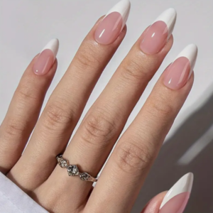 PRESS ON NAILS ALMOND FRENCH STYLE PREMIUM NAILS 360PCS